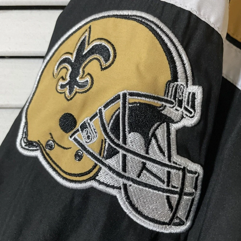 NFL G-lll New Orleans Saints Reversible Soft shell Bomber Jacket Men's Small EUC - Picture 3 of 11
